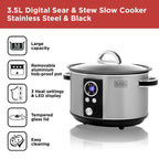 Black &amp; Decker BXSC16044GB 3.5L Digital Slow Cooker
