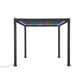 Nova <br> Titan Plus LED 3m x 3m Square Aluminium Pergola – Grey