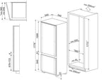Smeg C9174TN5D 60cm Integrated Total No Frost 70/30 Fridge Freezer - Sliding Hinge