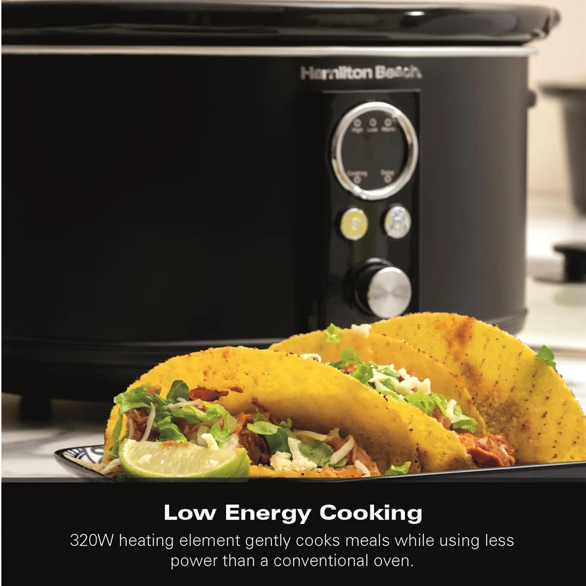 Hamilton Beach HBCDE650BLK 6.5L Digital Oval Slow Cooker - Black
