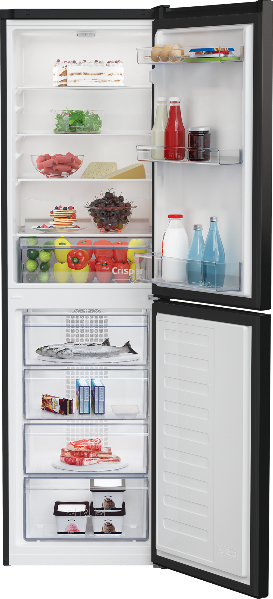 Beko CCFM4582B 54cm 50/50 Frost Free Fridge Freezer - Black