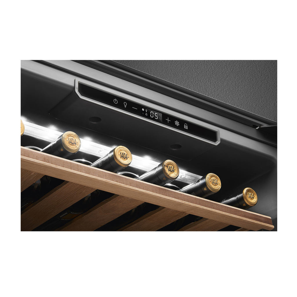 Smeg CVI121S3 Linea Compact Wine Cooler Reversible hinge in Silver Glass