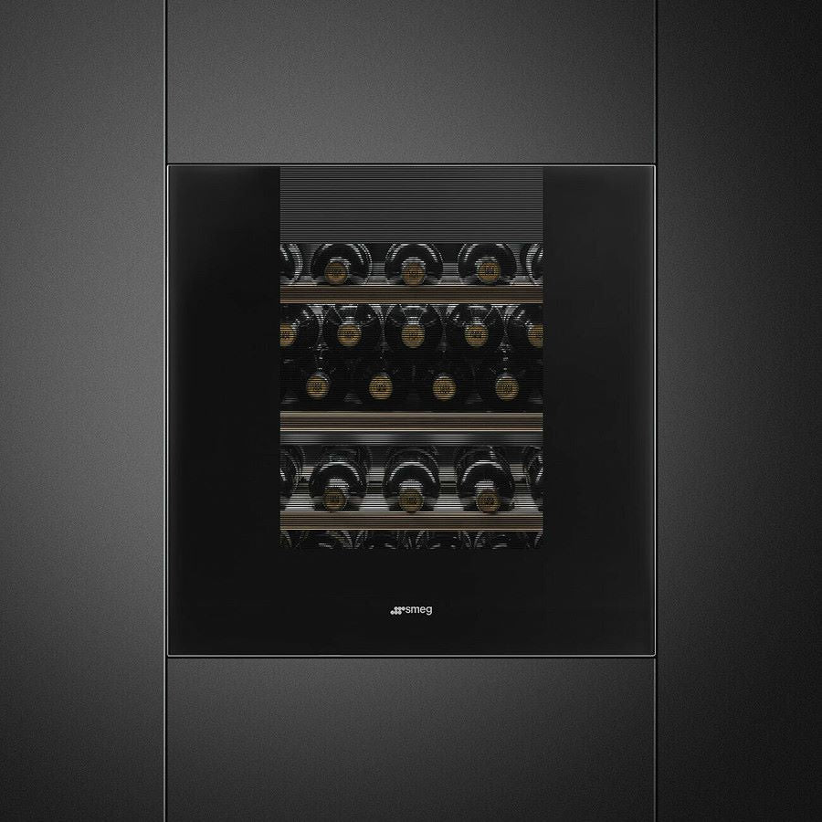 Smeg CVI129B3 Linea Wine Cooler with Reversible Hinge Midnight Black