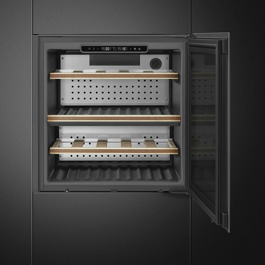 Smeg CVI129B3 Linea Wine Cooler with Reversible Hinge Midnight Black