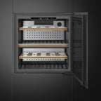 Smeg CVI129B3 Linea Wine Cooler with Reversible Hinge Midnight Black