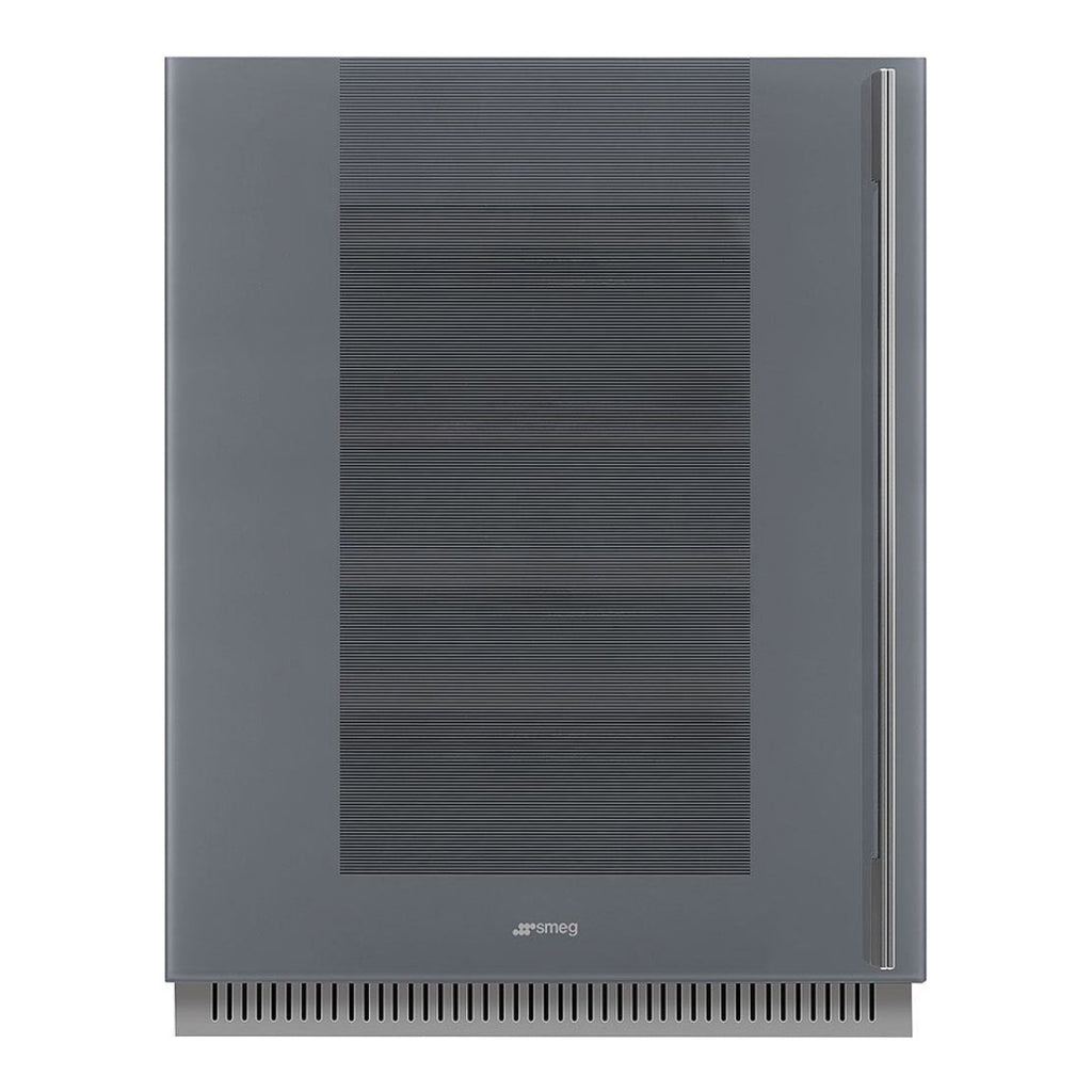 Smeg CVI138LS3 Linea Under Counter Wine Cooler with Left Hand Hinge Silver Glass