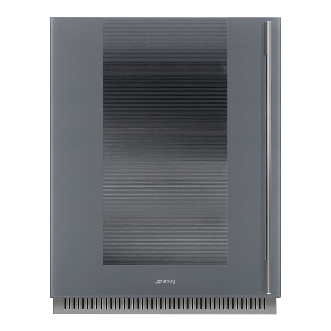 Smeg CVI138LS3 Linea Under Counter Wine Cooler with Left Hand Hinge Silver Glass