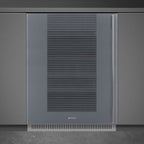 Smeg CVI138LS3 Linea Under Counter Wine Cooler with Left Hand Hinge Silver Glass