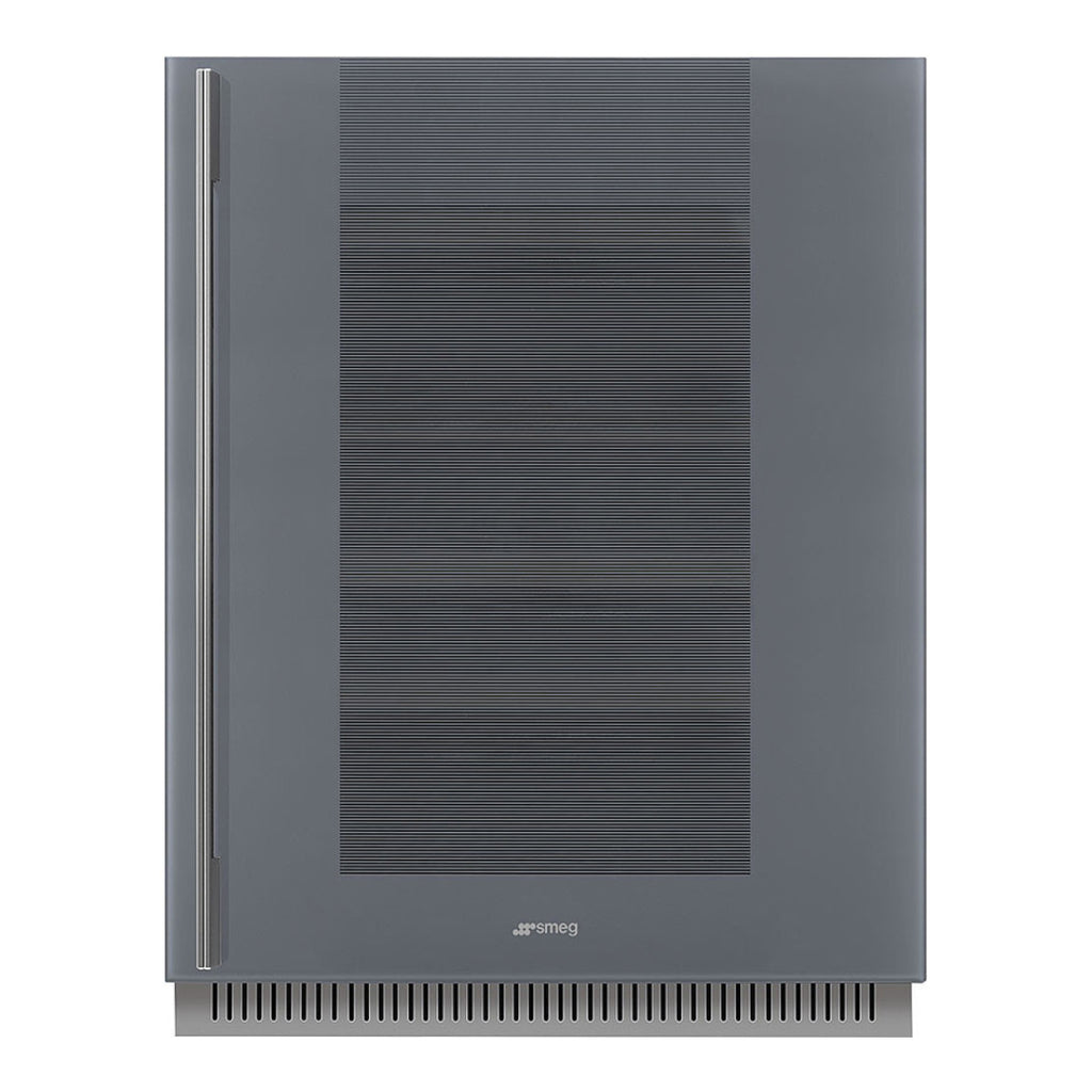 Smeg CVI138RS3 Linea Under Counter Wine Cooler with Right Hand Hinge Silver Glass