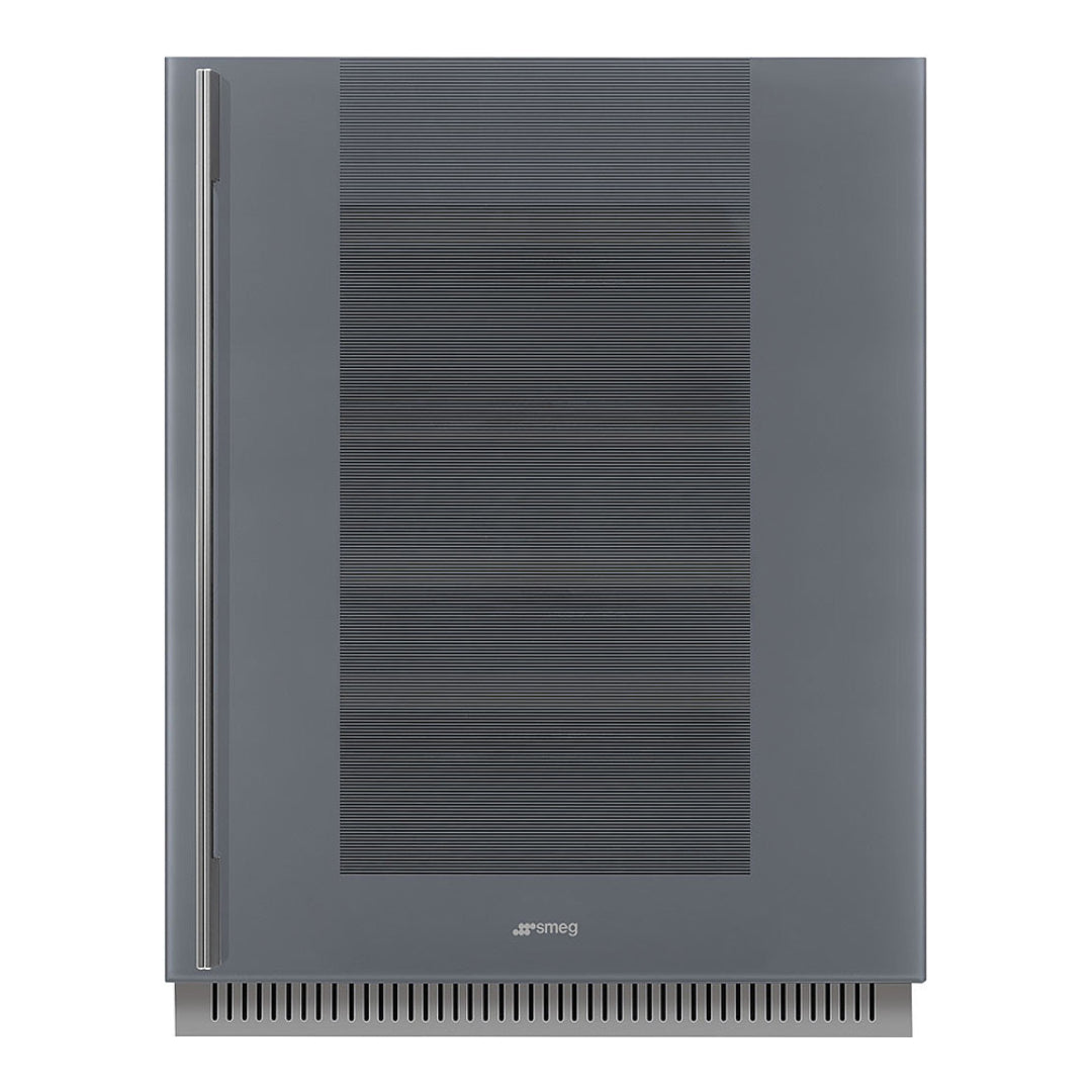 Smeg CVI138RS3 Linea Under Counter Wine Cooler with Right Hand Hinge Silver Glass