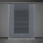 Smeg CVI138RS3 Linea Under Counter Wine Cooler with Right Hand Hinge Silver Glass