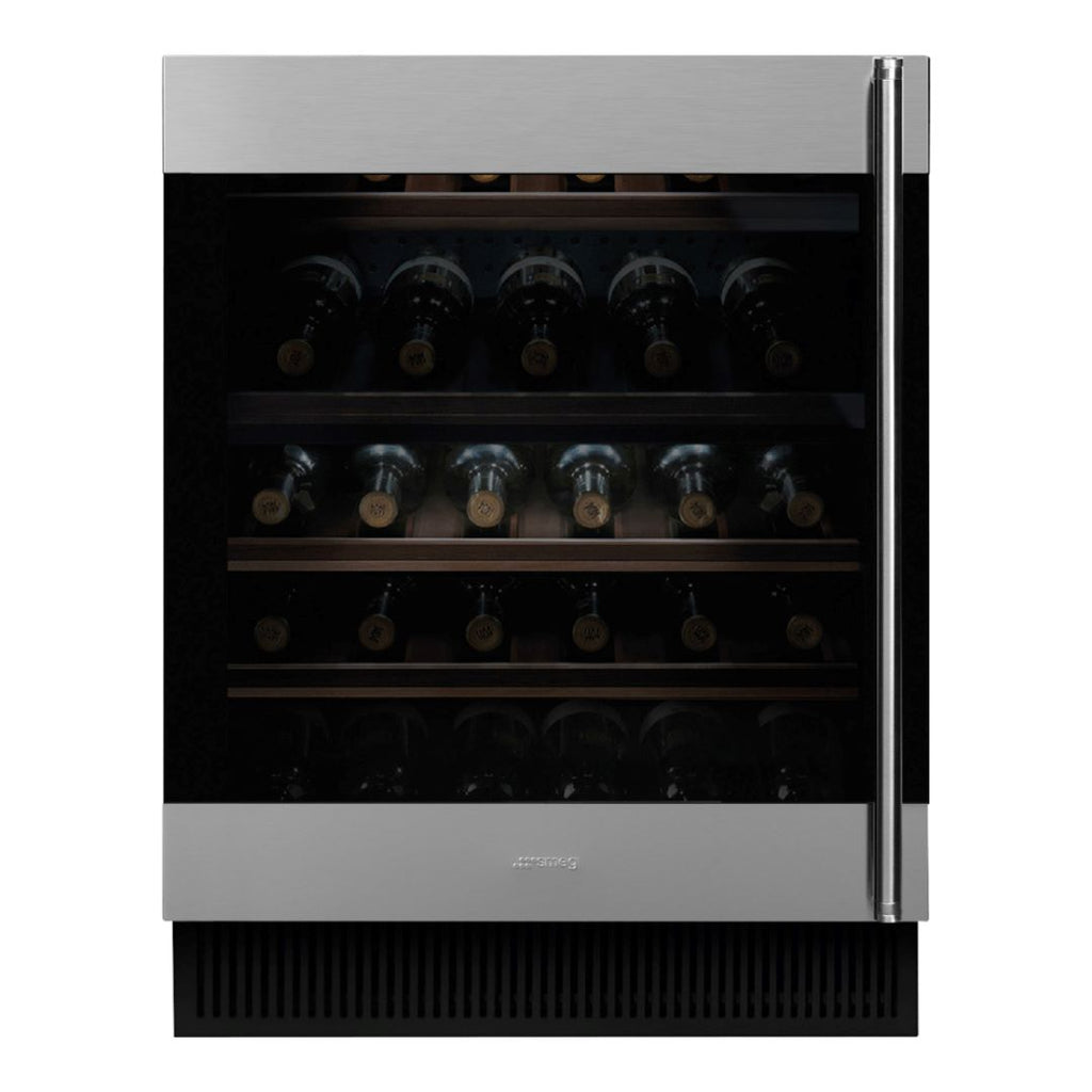 Smeg CVI338LX3 Classic Under Counter Wine Cooler with Left Hand Hinge Stainless Steel