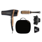 Remington D6960GP Salon Smooth Hairdryer Gift Set - Black & Gold