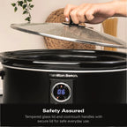 Hamilton Beach HBCDE650BLK 6.5L Digital Oval Slow Cooker - Black
