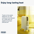 Delonghi Dragon 4 TRDSX40820E.WB  2kw Oil Filled Radiator with Electronic Timer - White
