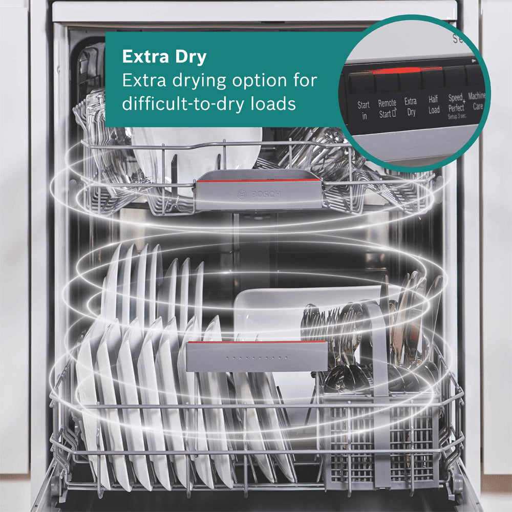 BosBosch Series 4 SMS4EKW06G Wifi Connected Full Size Dishwasher - White