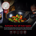 Tower T700318 SmartStart Gourmet 28cm Aluminium Multi-Pan & Lid Induction Compatible -  Oven Safe