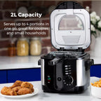 Tower T17001 Deep Fat Fryer with Adjustable Thermostat -  2L - 1500W - Black