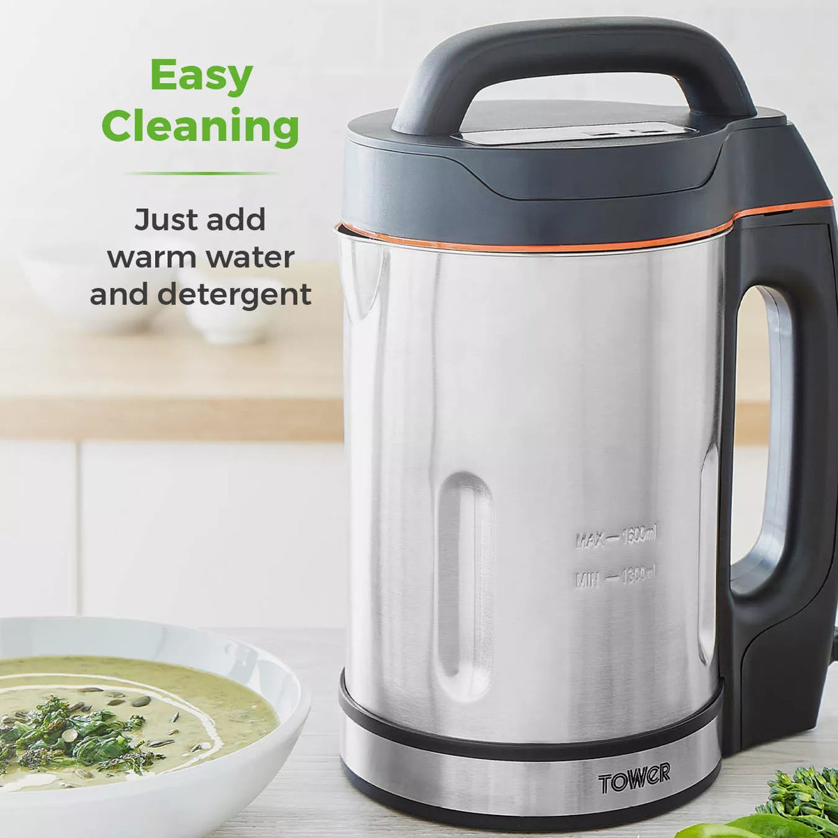 Tower T12031 Soup Maker 1.6ltr Stainless Steel