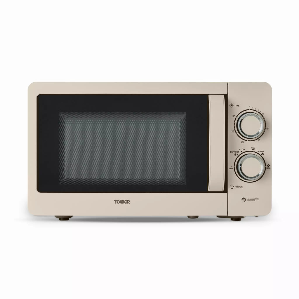 Tower T24042MSH 20L 800W Manual Microwave-  Latte