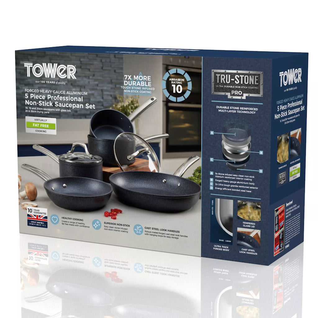 Tower T800031 TruStone 5 Piece Pan Set