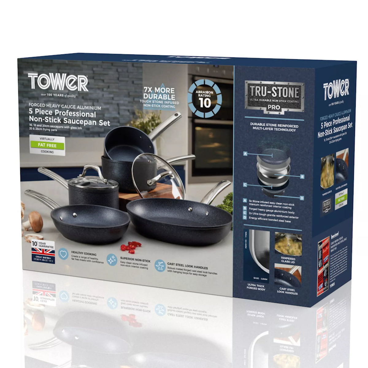 Tower T800031 TruStone 5 Piece Pan Set