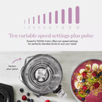 Good Food By Tower GF12013 Digital 1.5L Jug Blender with 5 Speed Settings - 1200W - Stainless Steel