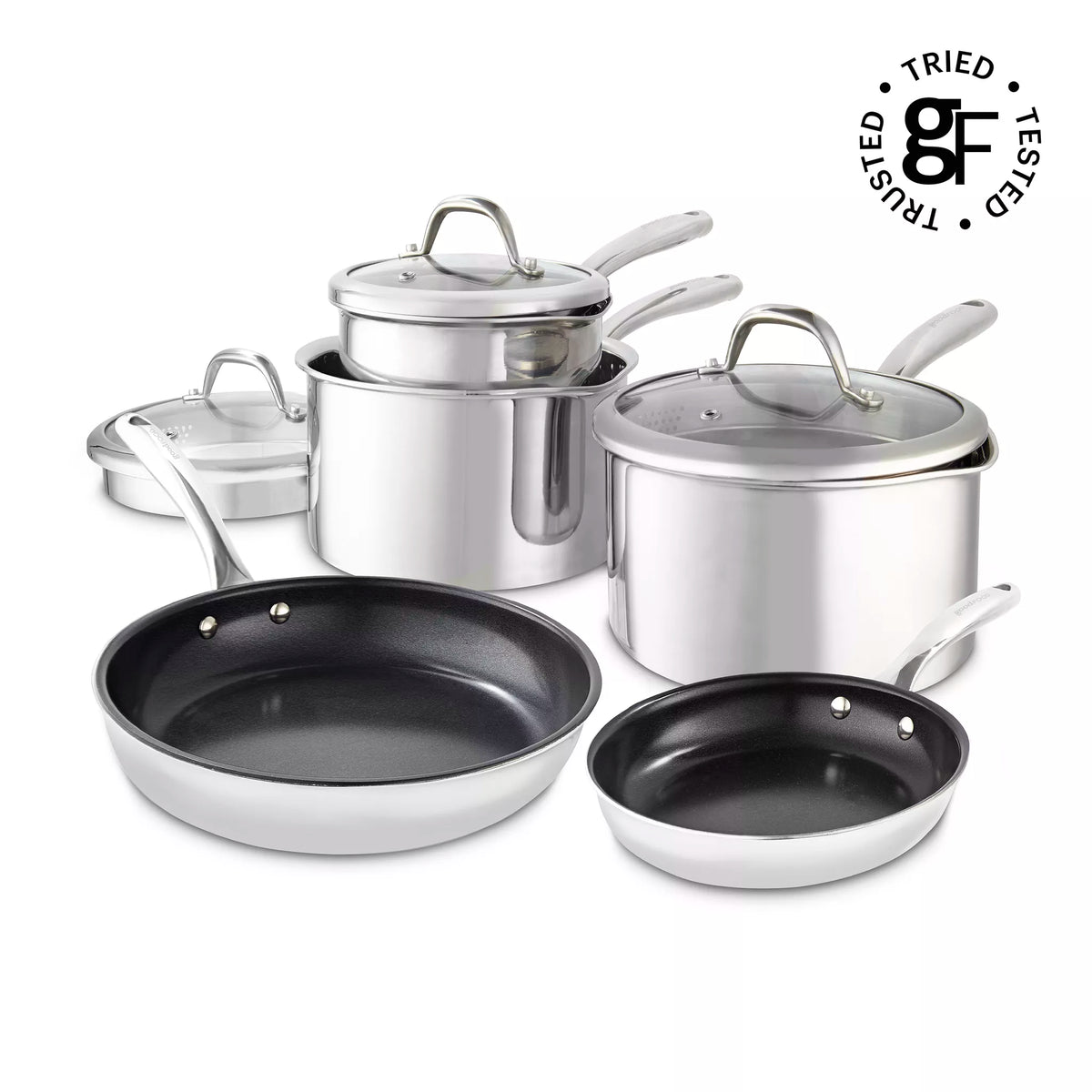 Good Food By Tower GF900276 Tri-Ply 5 Piece Cookware Set