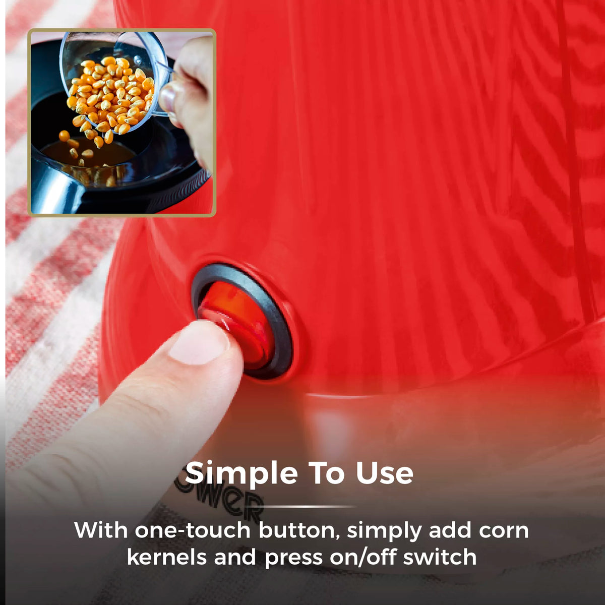 Tower T19050RD 900W Pop Corn Maker