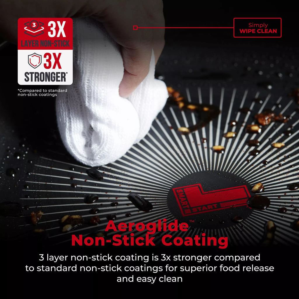 Tower T700318 SmartStart Gourmet 28cm Aluminium Multi-Pan & Lid Induction Compatible -  Oven Safe