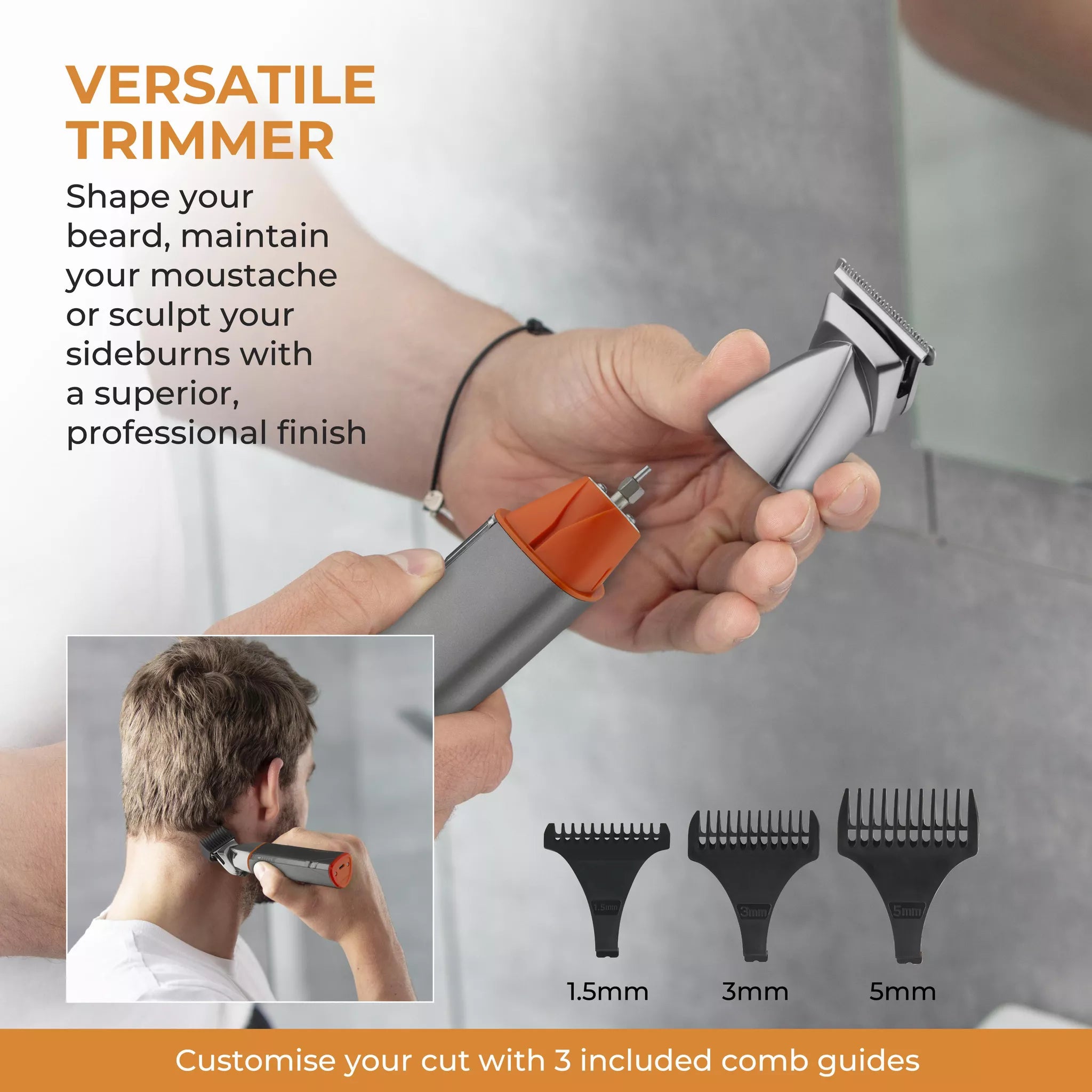 Carmen C812060ORG Titan 4-in-1 Cordless Nose-Ear and Hair Trimmer
