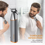 Carmen C812060ORG Titan 4-in-1 Cordless Nose-Ear and Hair Trimmer