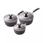 Tower T900111 Precision 3 Piece Non-Stick Forged Aluminium Pan-Black