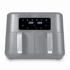 Tower Vortx T17137CGRY  8.5L Dual Basket  Air Fryer - Grey / Chrome