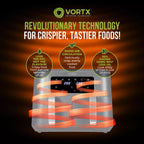 Tower Vortx T17137CGRY  8.5L Dual Basket  Air Fryer - Grey / Chrome