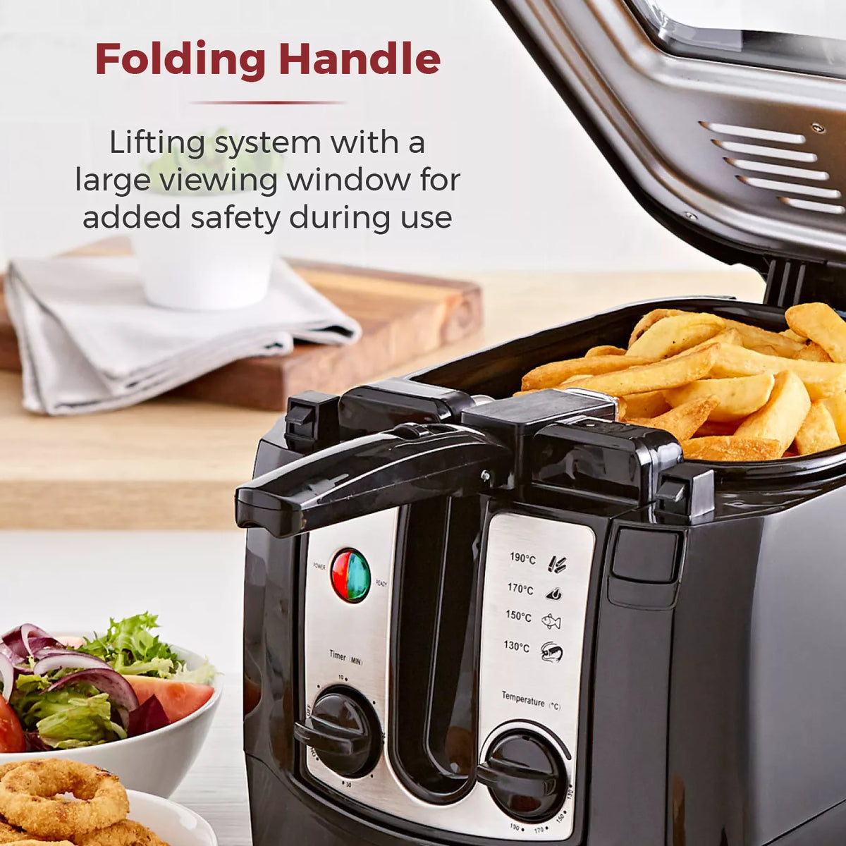 Tower T17002 Easy Clean 3 Litre Deep Fryer- Black
