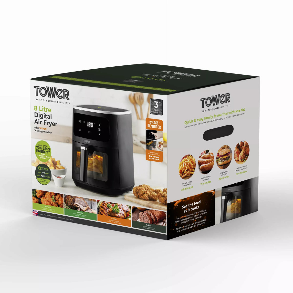 Tower T17176 8 Litre Digital Air Fryer- Black