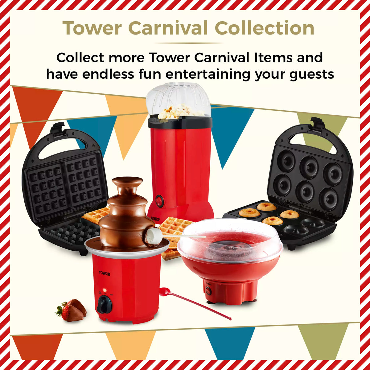 Tower T19050RD 900W Pop Corn Maker