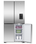 Fisher & Paykel Series 7 Contemporary RF605QNUVX1 Wifi Connected Plumbed Frost Free American Fridge Freezer - Stainless Steel