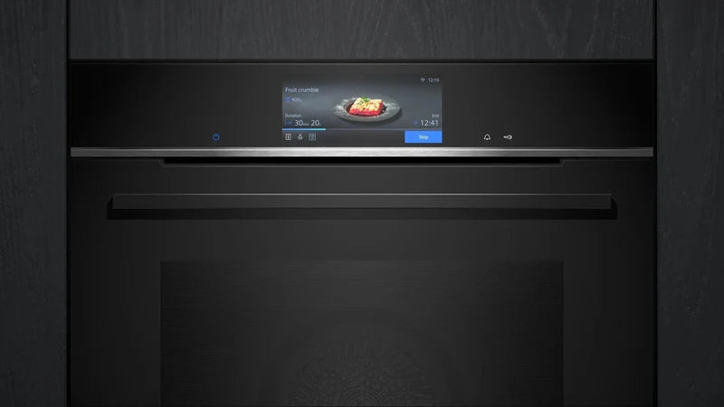 Siemens IQ700 HB778G3B1B 17L Built-In Electric Single Oven - Black