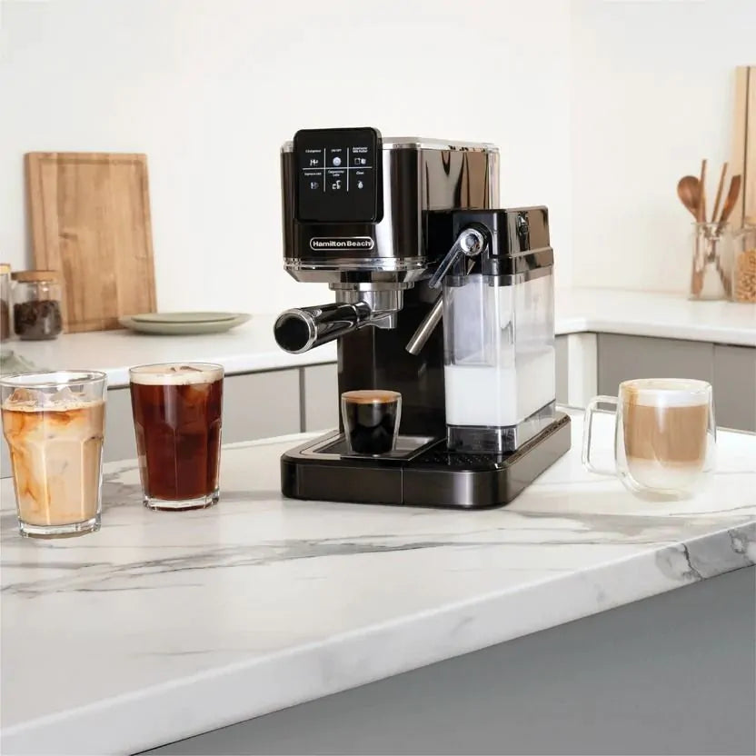 Hamilton Beach HBC7210B BaristaPro+ Touch 8-in-1 Espresso Machine - Black