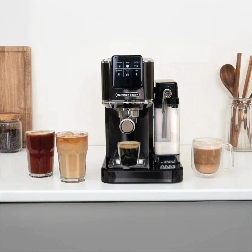 Hamilton Beach HBC7210B BaristaPro+ Touch 8-in-1 Espresso Machine - Black