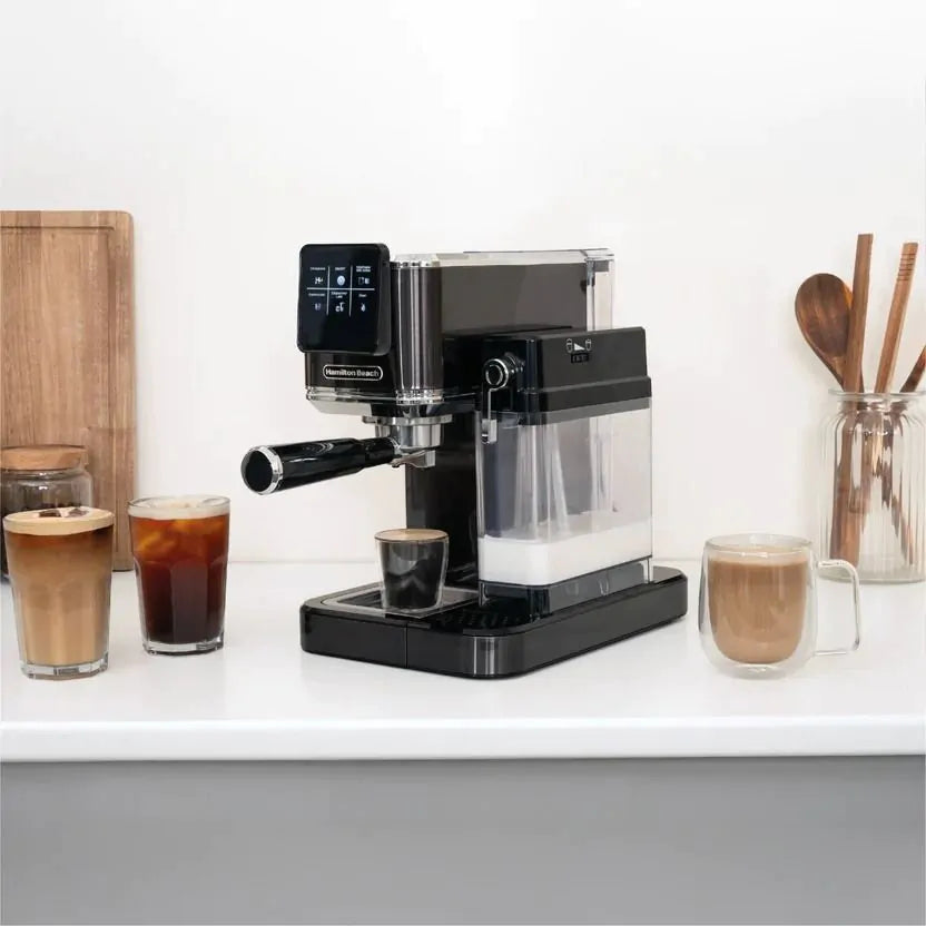 Hamilton Beach HBC7210B BaristaPro+ Touch 8-in-1 Espresso Machine - Black