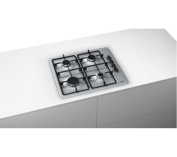 BOSCH Series 2 PBP6B5B60 58 cm Gas Hob - Stainless Steel