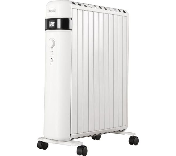 Black  & Decker BXRA43017GB 2.5KW Smart Digital Oil Free Radiator - White