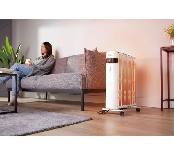 Black  & Decker BXRA43017GB 2.5KW Smart Digital Oil Free Radiator - White