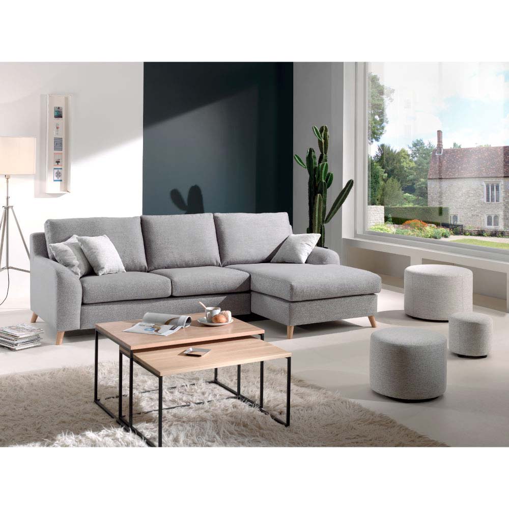 Louis Chaise Sofa (LHF) - Reda 14 Latte - Stock