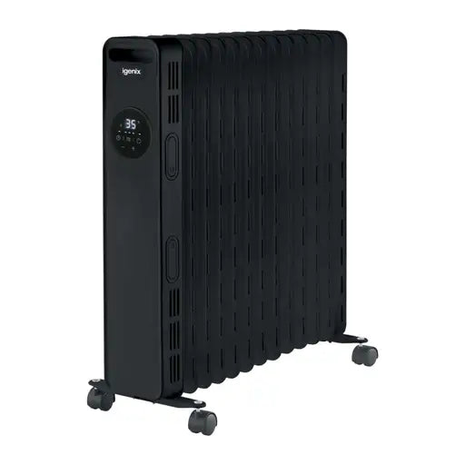 Igenix IG2626BL 2.5Kw Digital Control Oil Filled  Radiator- Black
