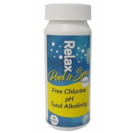 Relax Chlorine 3 Way Test Strips