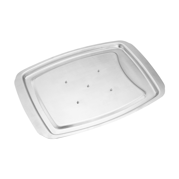 Stellar SA26 Stainless Steel Spiked Carving Tray, 38cm X 26cm, Retaining Spikes And Recessed Gutter, Oven Safe